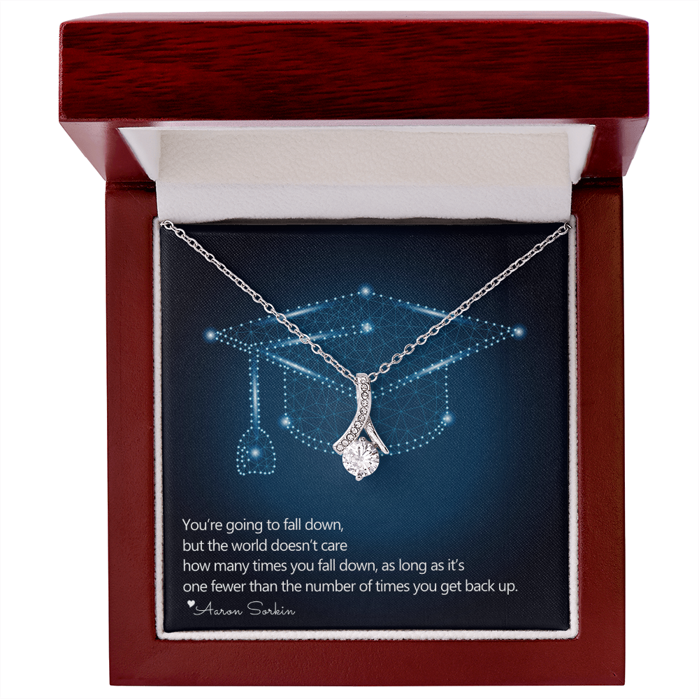 Best Gifts 305-Daughter Graduation Necklace Gift with Inspirational Quote from Mom or Dad