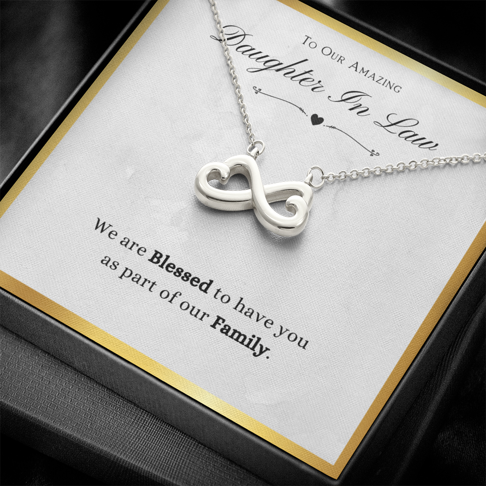 Best Gifts 305-Daughter in Law Necklace Gift Endless Love Infinity