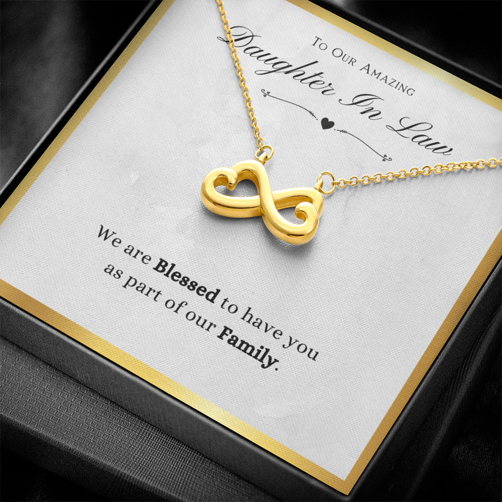 Best Gifts 305-Daughter in Law Necklace Gift Endless Love Infinity