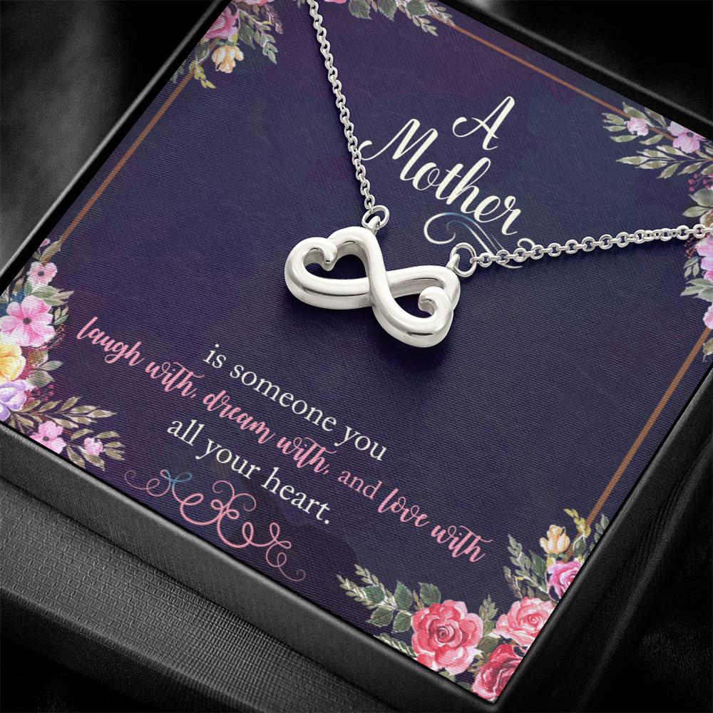 Best Gifts 305-Endless Love Necklace for Mom Heart-Shaped Infinity Pendant