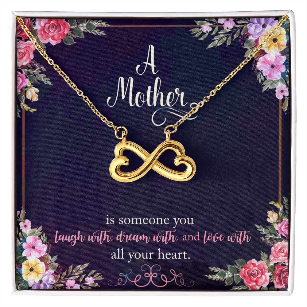 Best Gifts 305-Endless Love Necklace for Mom Heart-Shaped Infinity Pendant