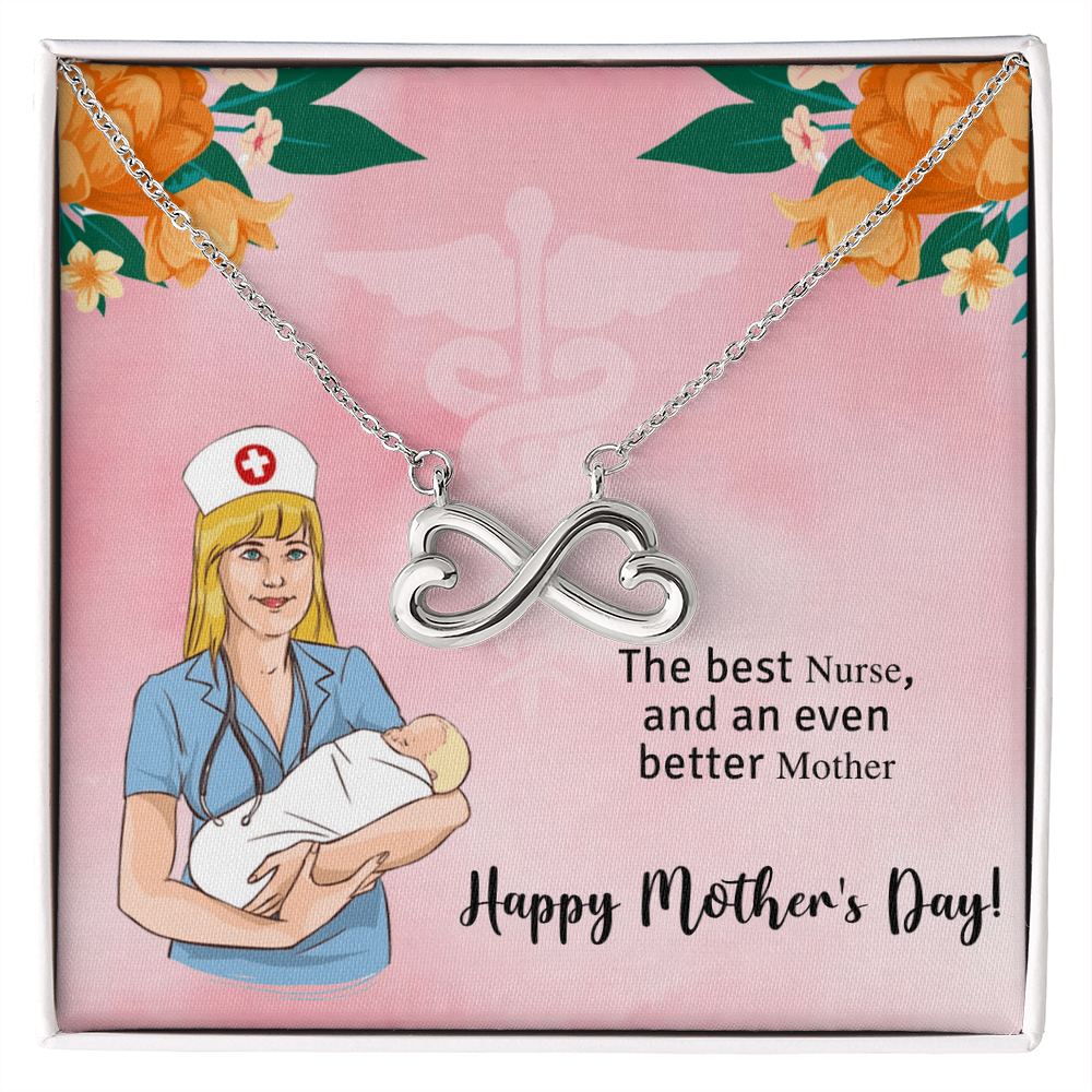 Best Gifts 305-Endless Love Necklace for Nurses and Moms Heart Infinity Pendant