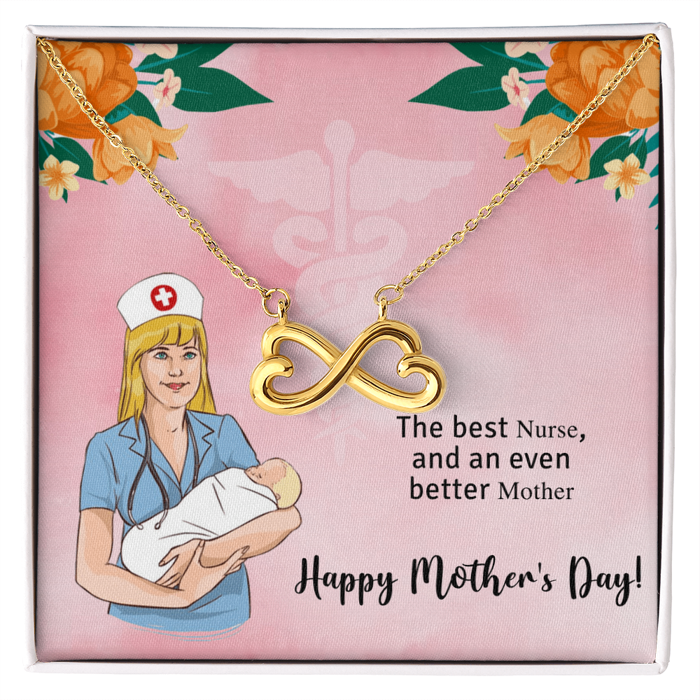 Best Gifts 305-Endless Love Necklace for Nurses and Moms Heart Infinity Pendant