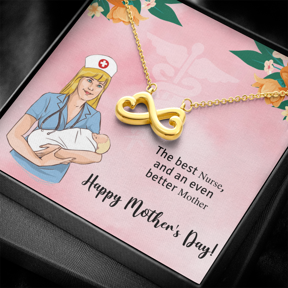 Best Gifts 305-Endless Love Necklace for Nurses and Moms Heart Infinity Pendant