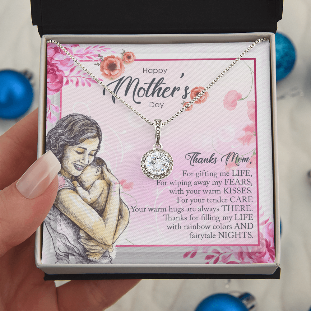 Best Gifts 305-Eternal Hope Necklace for Mom Cushion Cut CZ Pendant