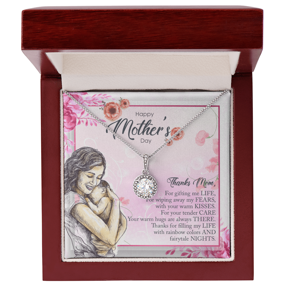 Best Gifts 305-Eternal Hope Necklace for Mom Cushion Cut CZ Pendant