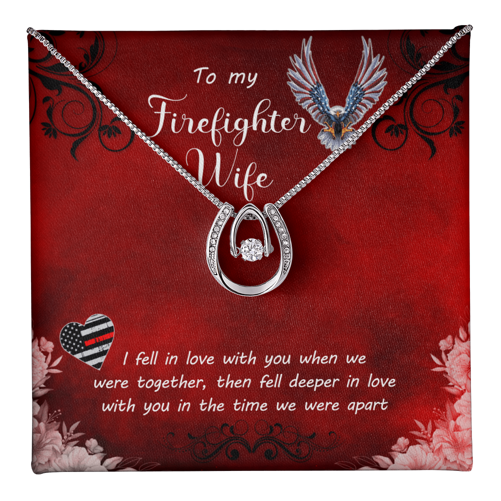 Best Gifts 305-Firefighter Wife Dancing CZ Pendant Necklace Gift for Her