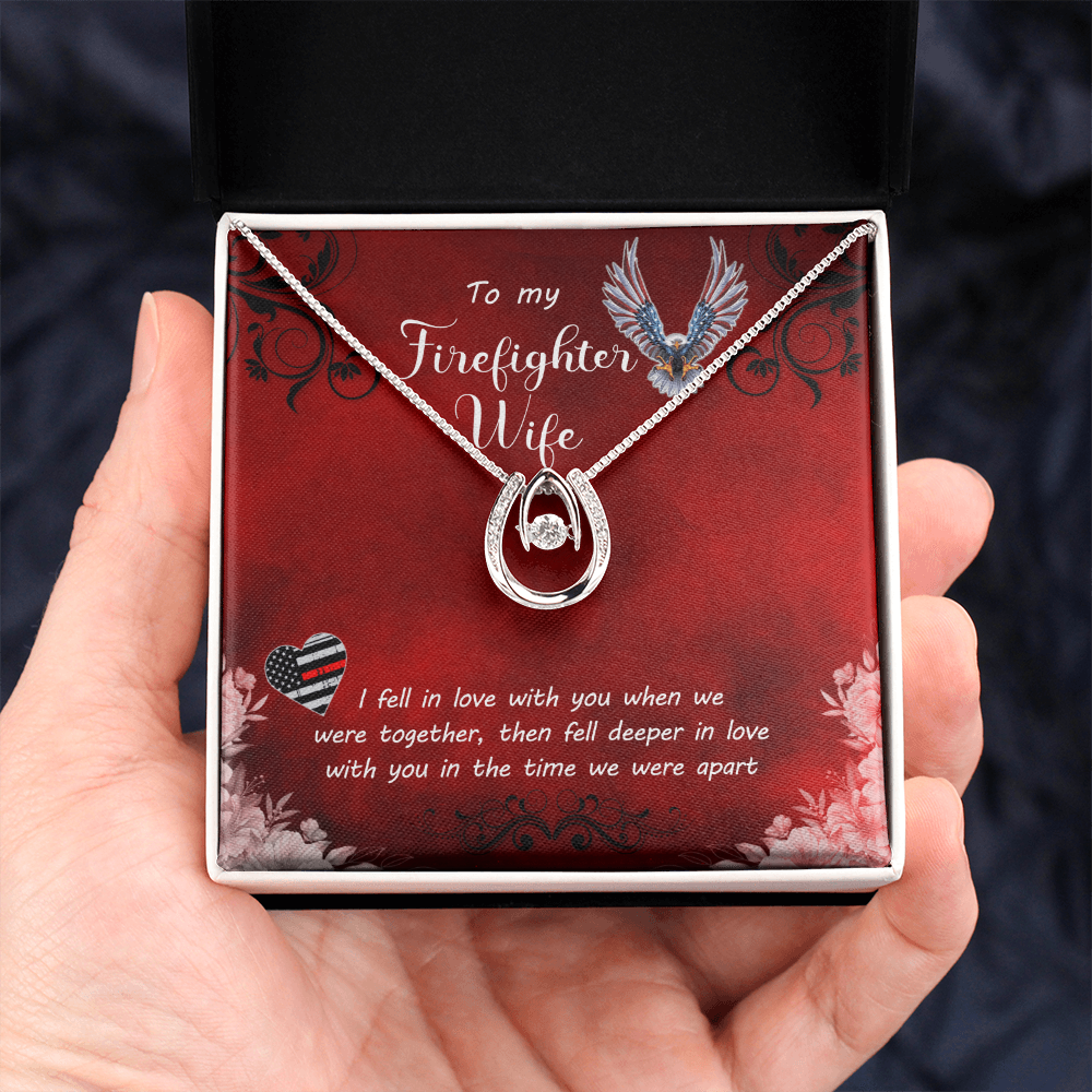 Best Gifts 305-Firefighter Wife Dancing CZ Pendant Necklace Gift for Her