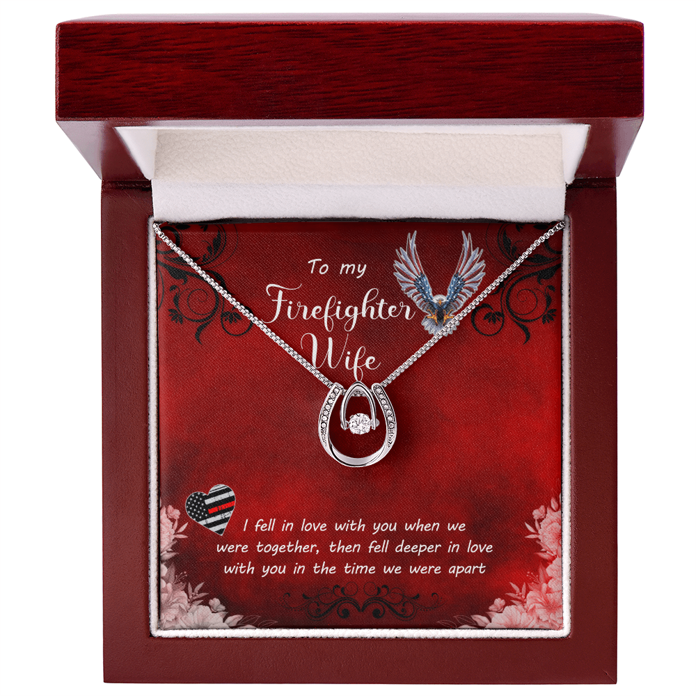 Best Gifts 305-Firefighter Wife Dancing CZ Pendant Necklace Gift for Her