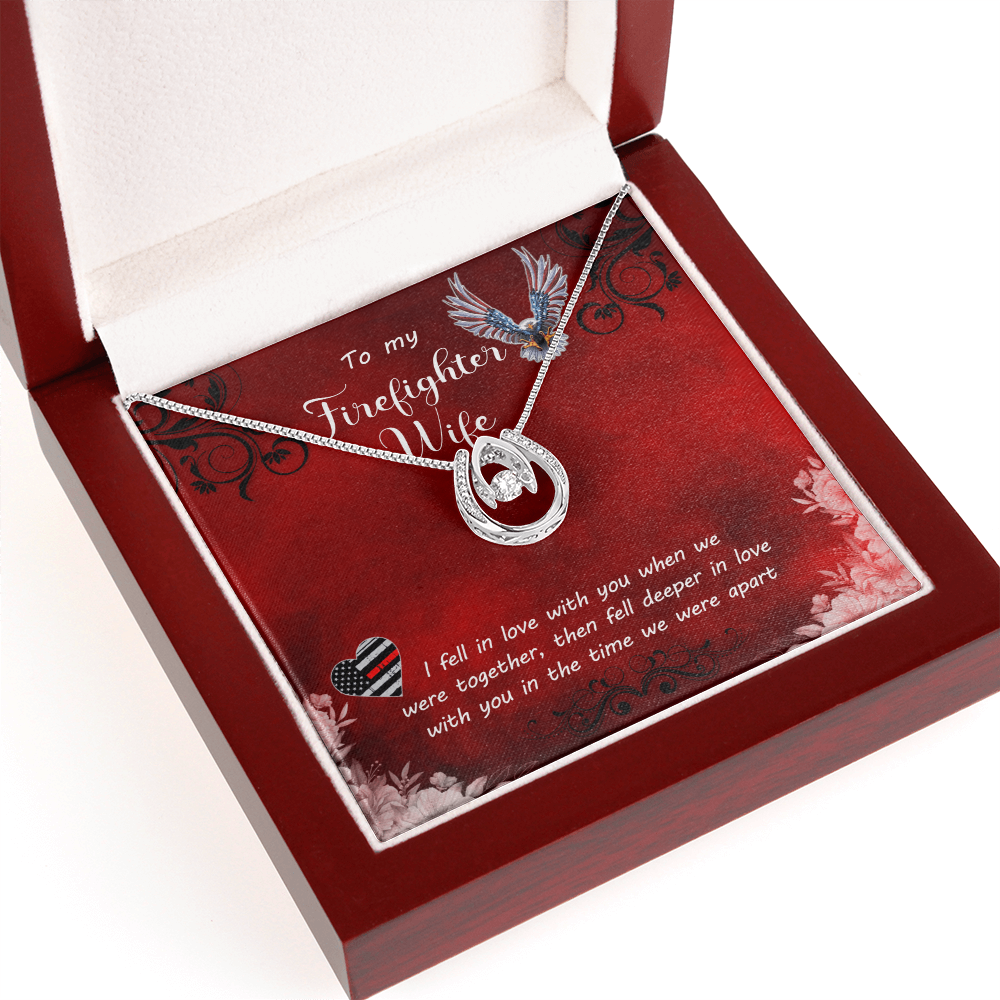 Best Gifts 305-Firefighter Wife Dancing CZ Pendant Necklace Gift for Her