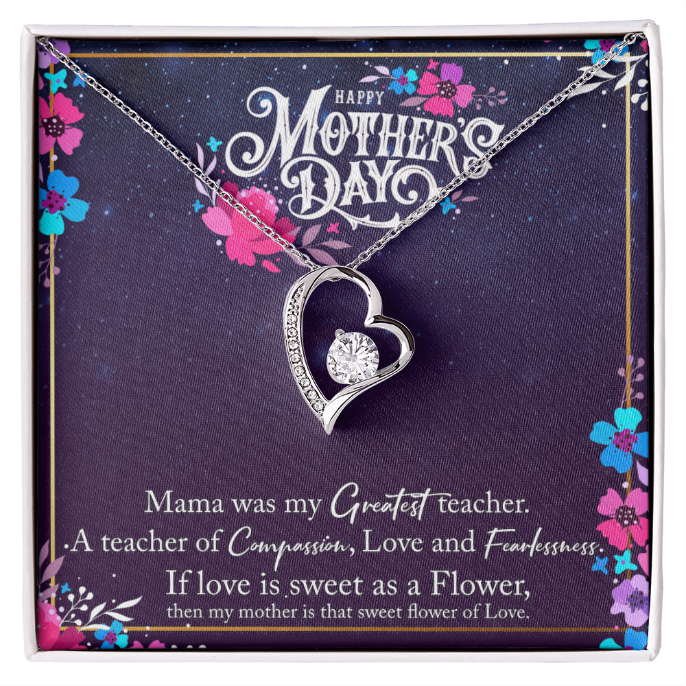 Best Gifts 305-Forever Love Necklace – 14k White Gold or 18k Yellow Gold Finish with Heart Pendant