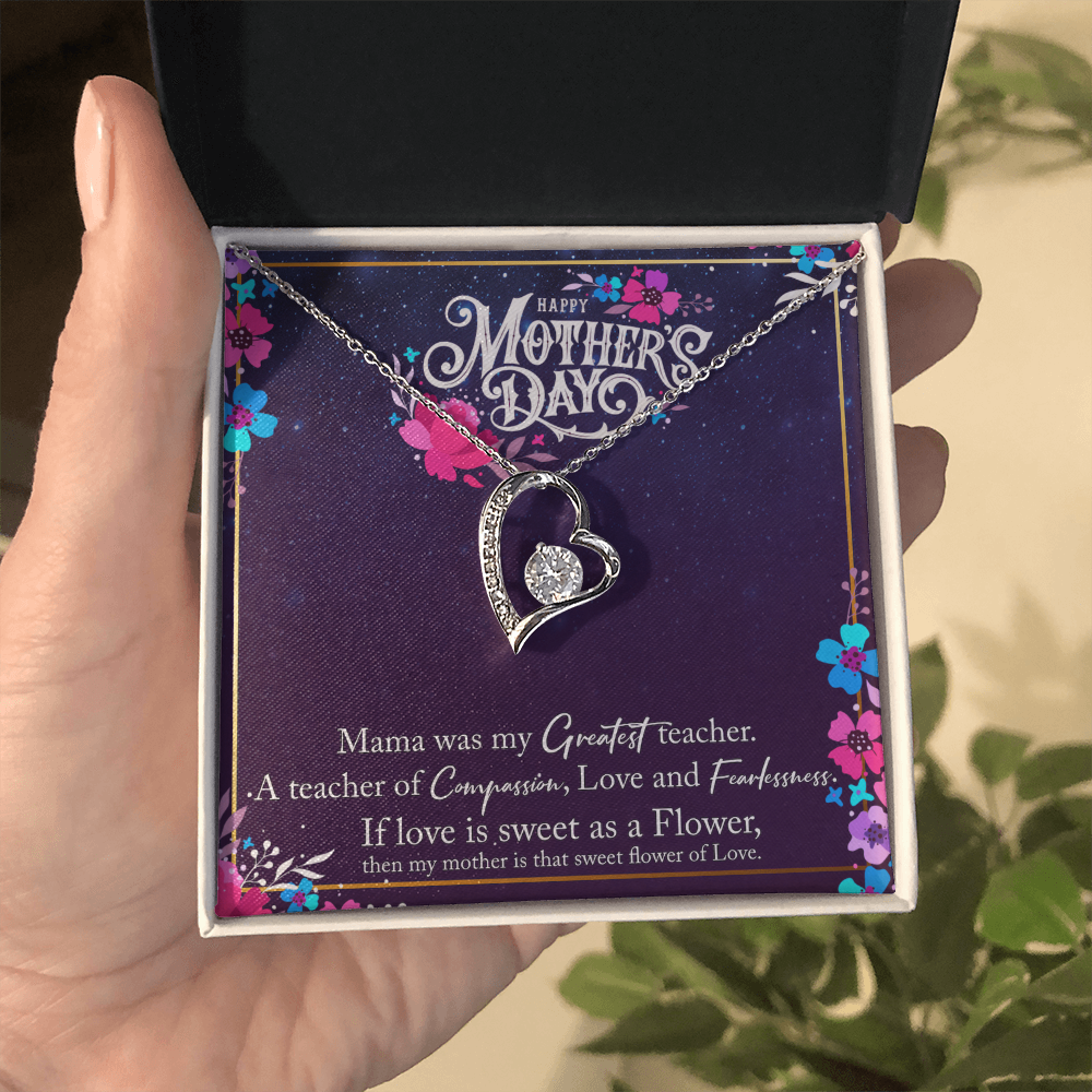 Best Gifts 305-Forever Love Necklace – 14k White Gold or 18k Yellow Gold Finish with Heart Pendant