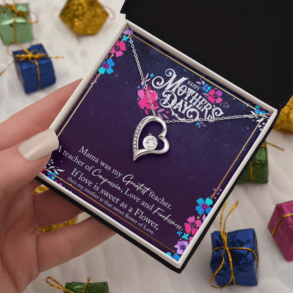 Best Gifts 305-Forever Love Necklace – 14k White Gold or 18k Yellow Gold Finish with Heart Pendant