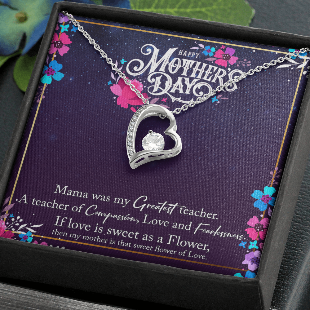 Best Gifts 305-Forever Love Necklace – 14k White Gold or 18k Yellow Gold Finish with Heart Pendant