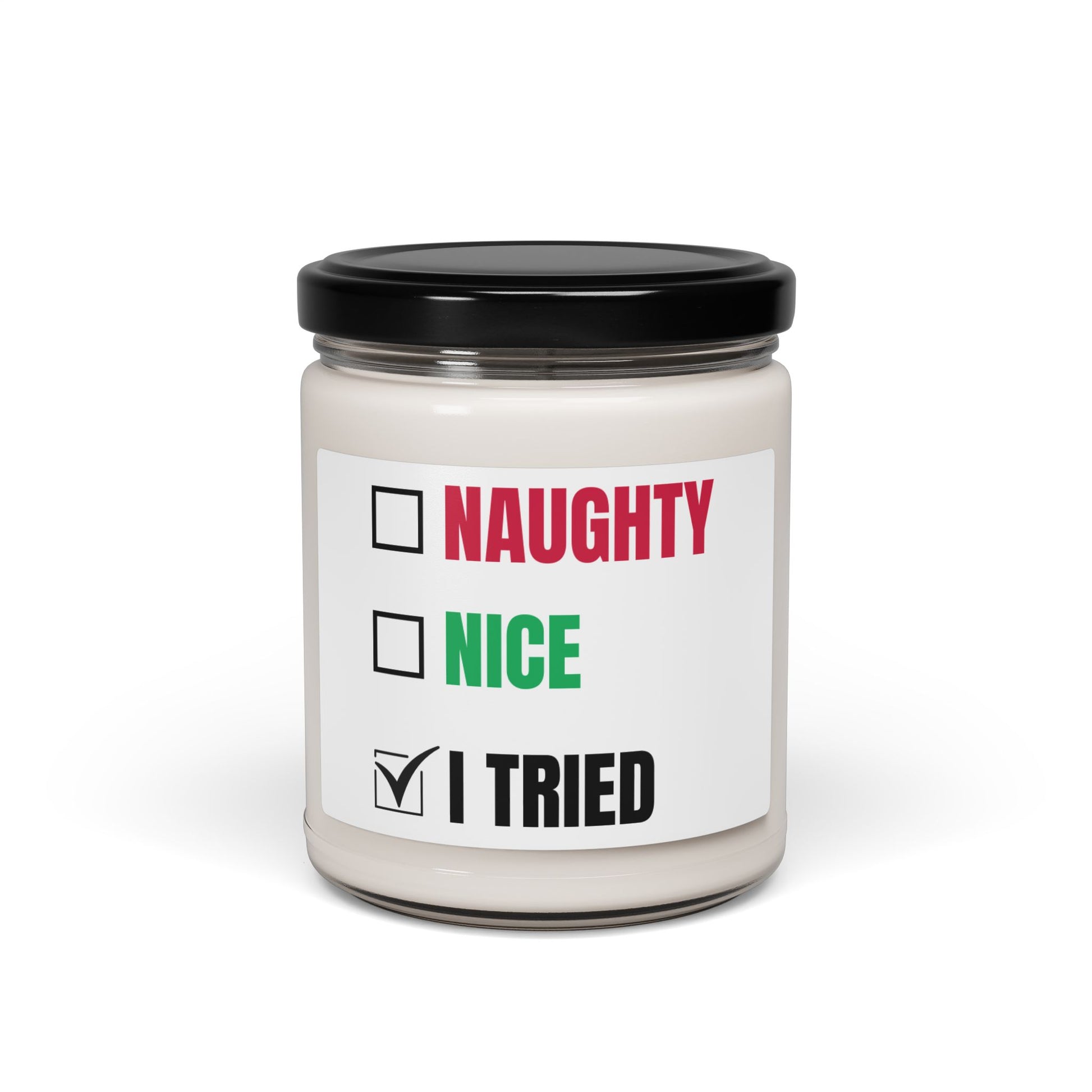 Best Gifts 305-Funny Naughty Nice I Tried Soy Candle Holiday Gift