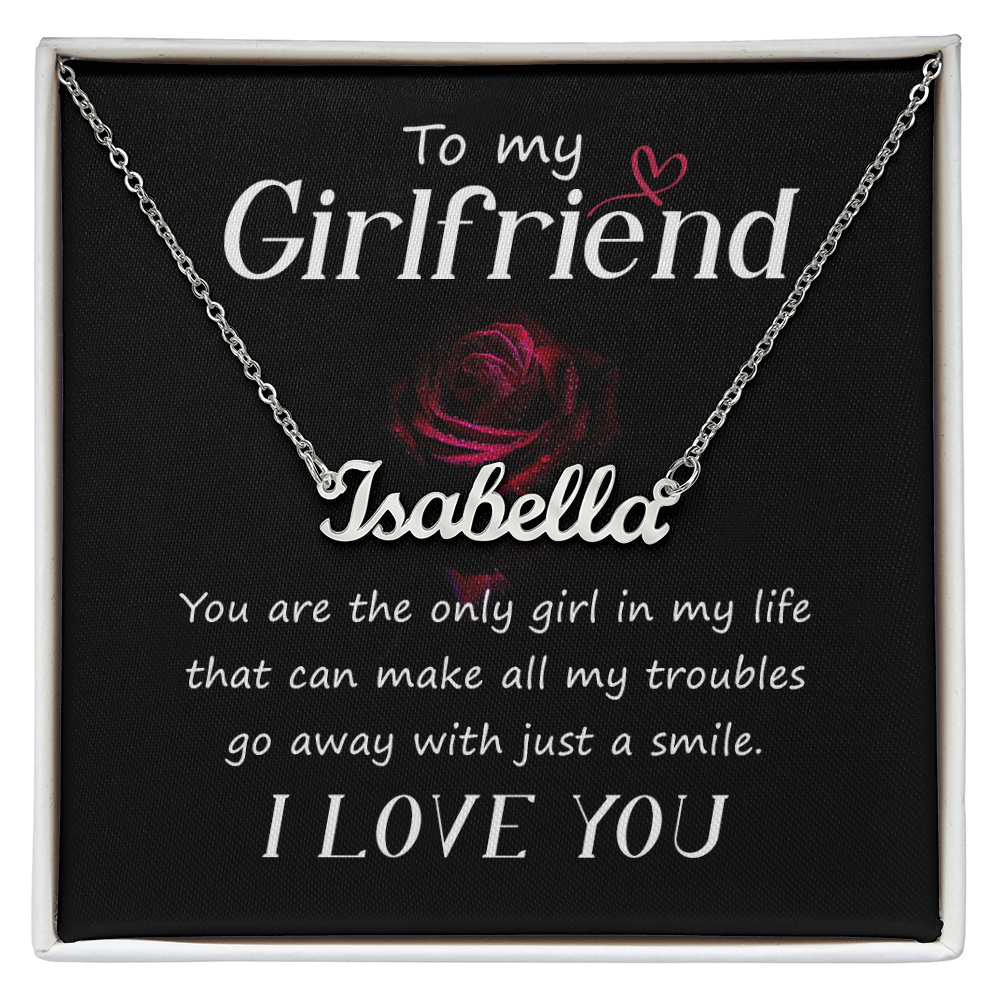 Best Gifts 305-Girlfriend Personalized Name Necklace Romantic Gift for Her from Boyfriend