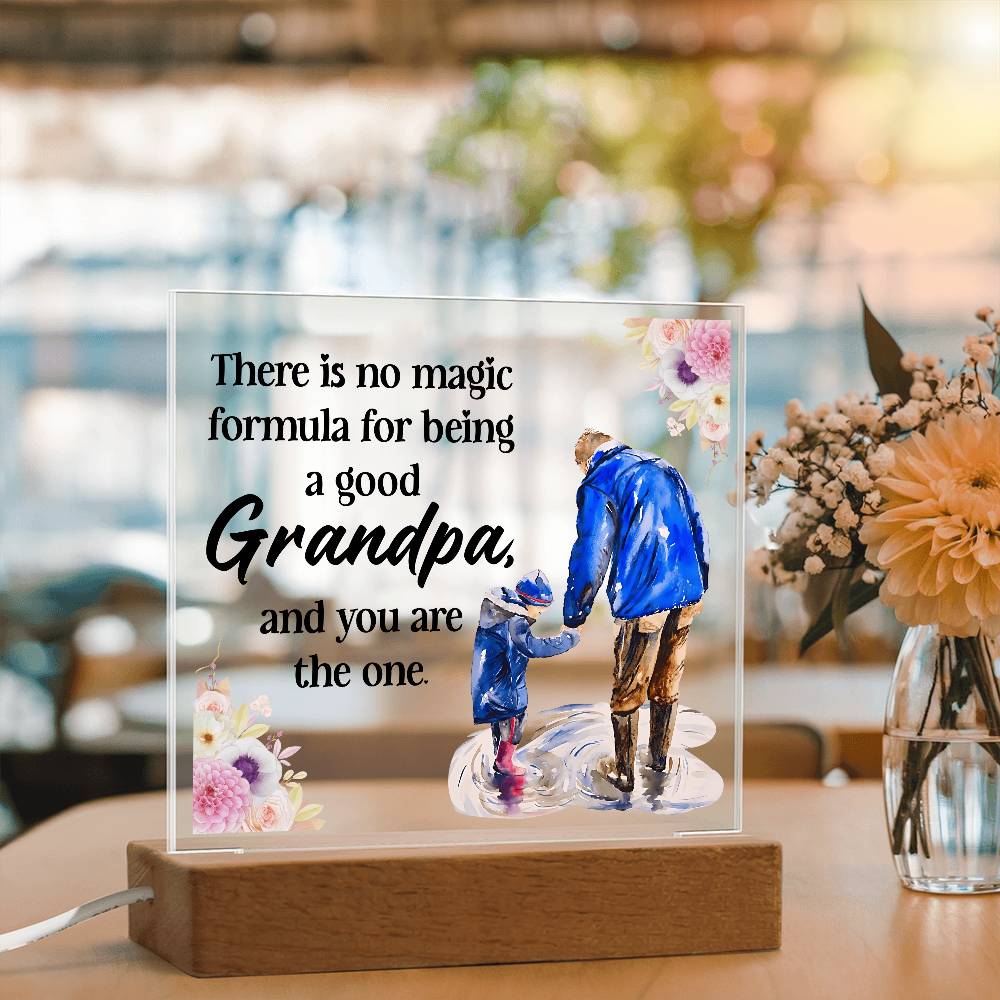 Best Gifts 305-Grandpa LED Acrylic Plaque Gift from Grandkids