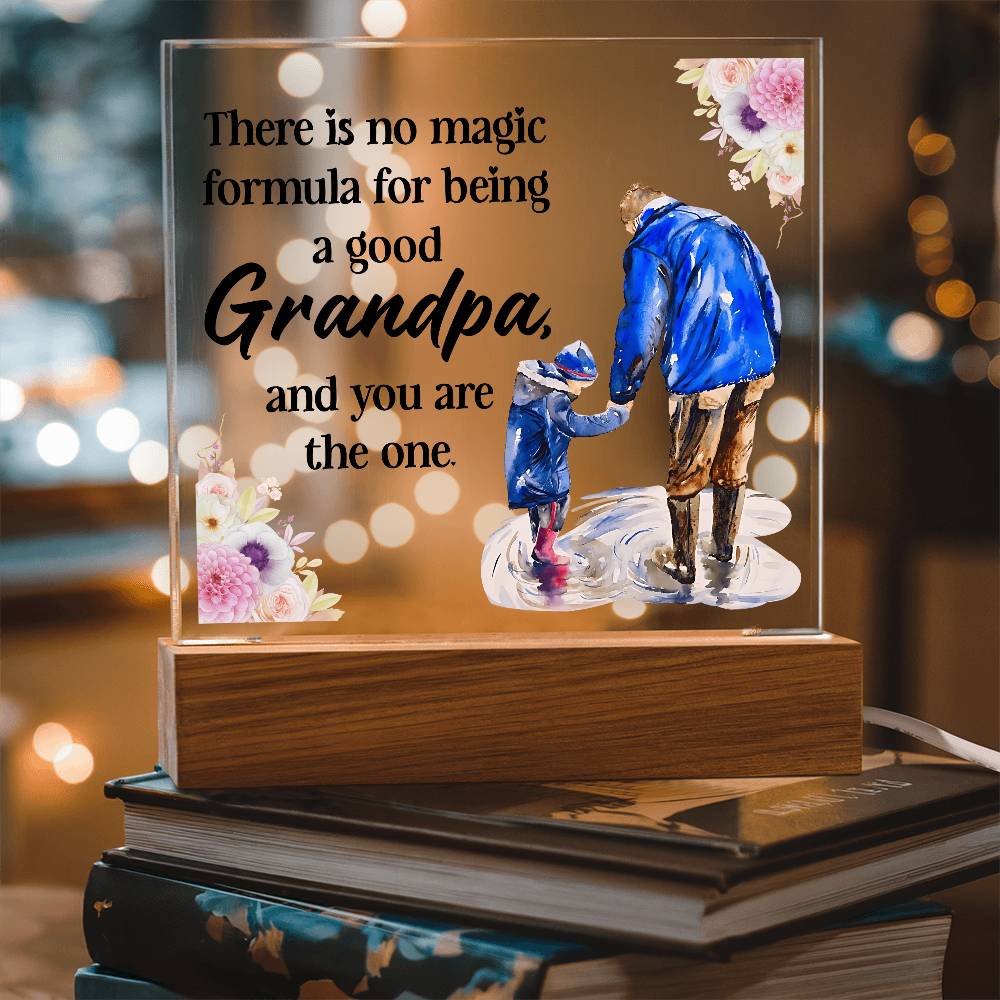 Best Gifts 305-Grandpa LED Acrylic Plaque Gift from Grandkids