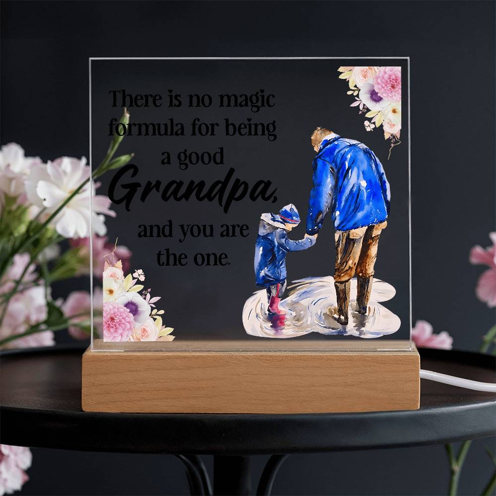 Best Gifts 305-Grandpa LED Acrylic Plaque Gift from Grandkids