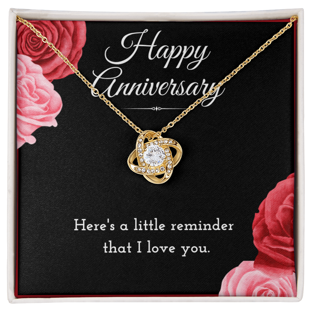 Best Gifts 305-Happy Anniversary Love Knot Necklace for Wife from Husband