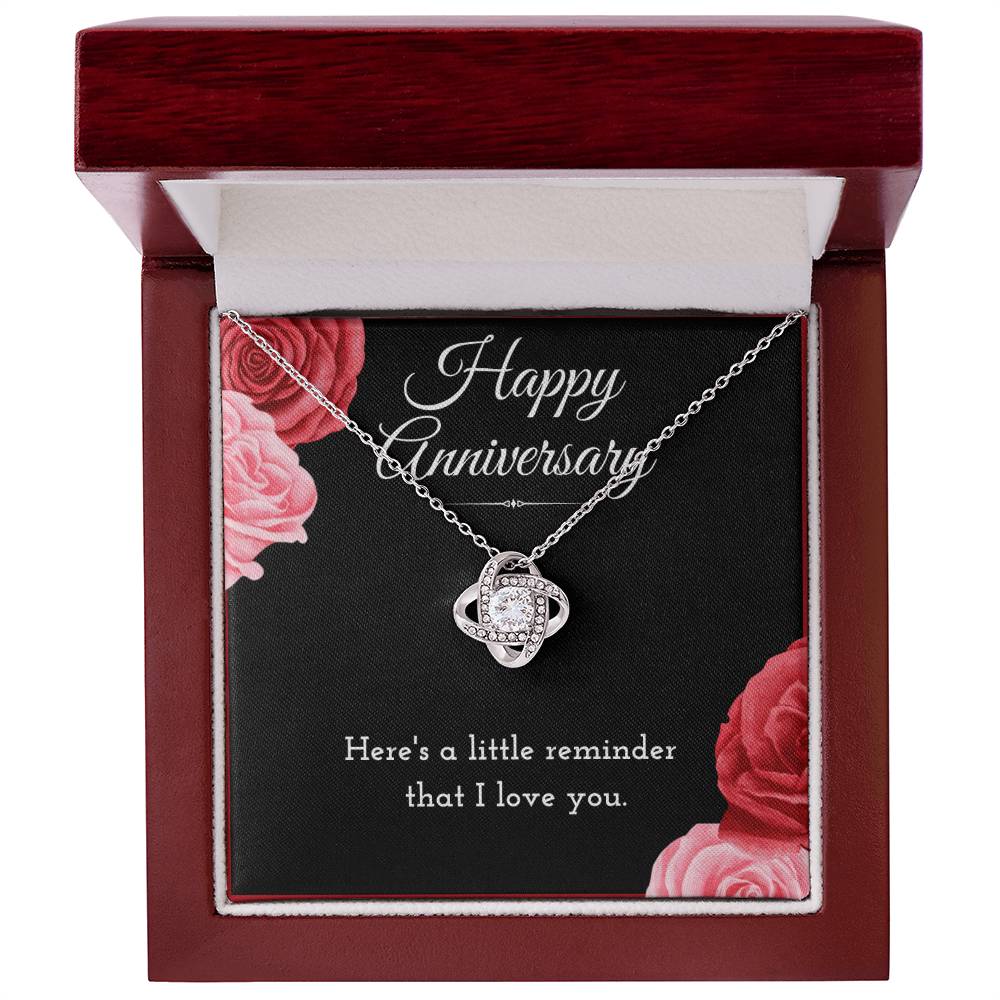 Best Gifts 305-Happy Anniversary Love Knot Necklace for Wife from Husband
