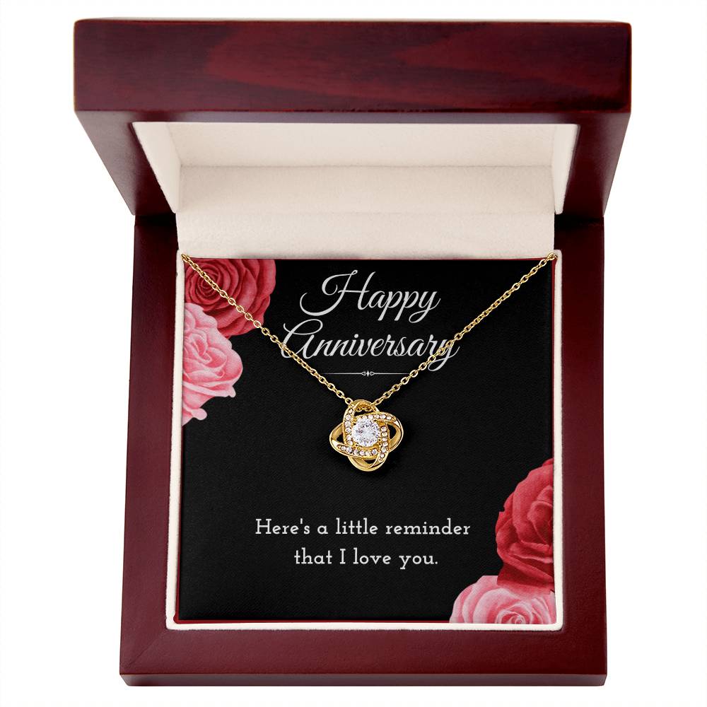 Best Gifts 305-Happy Anniversary Love Knot Necklace for Wife from Husband