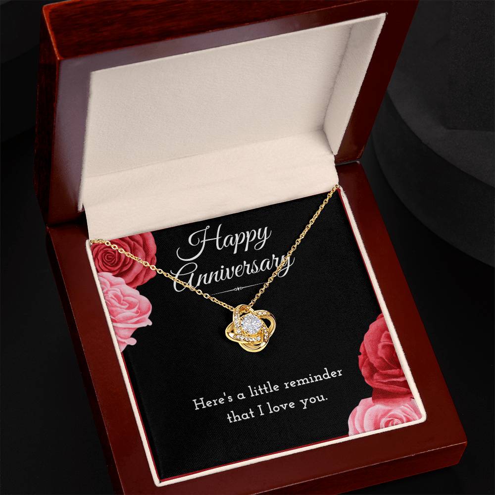 Best Gifts 305-Happy Anniversary Love Knot Necklace for Wife from Husband