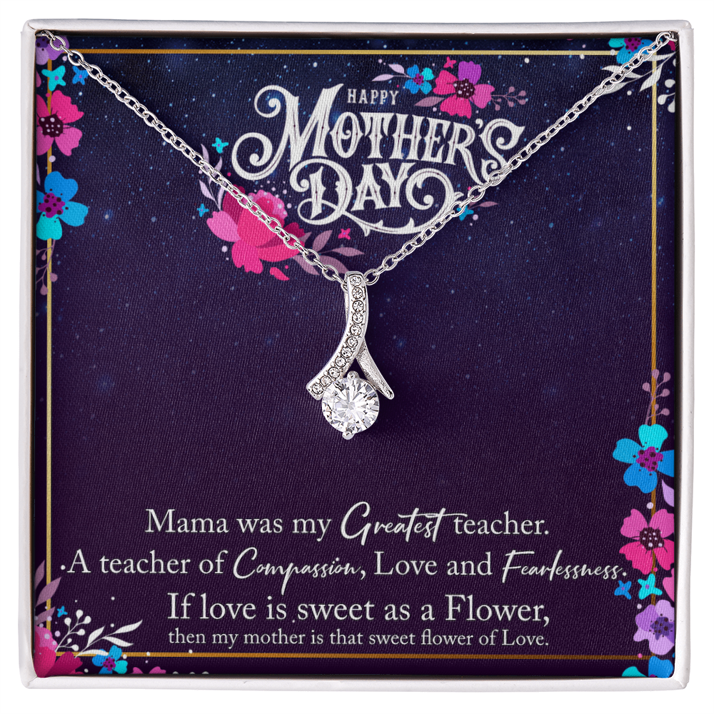 Best Gifts 305-Happy Mother’s Day Necklace – 14k White Gold or 18k Yellow Gold Finish with Heart Pendant