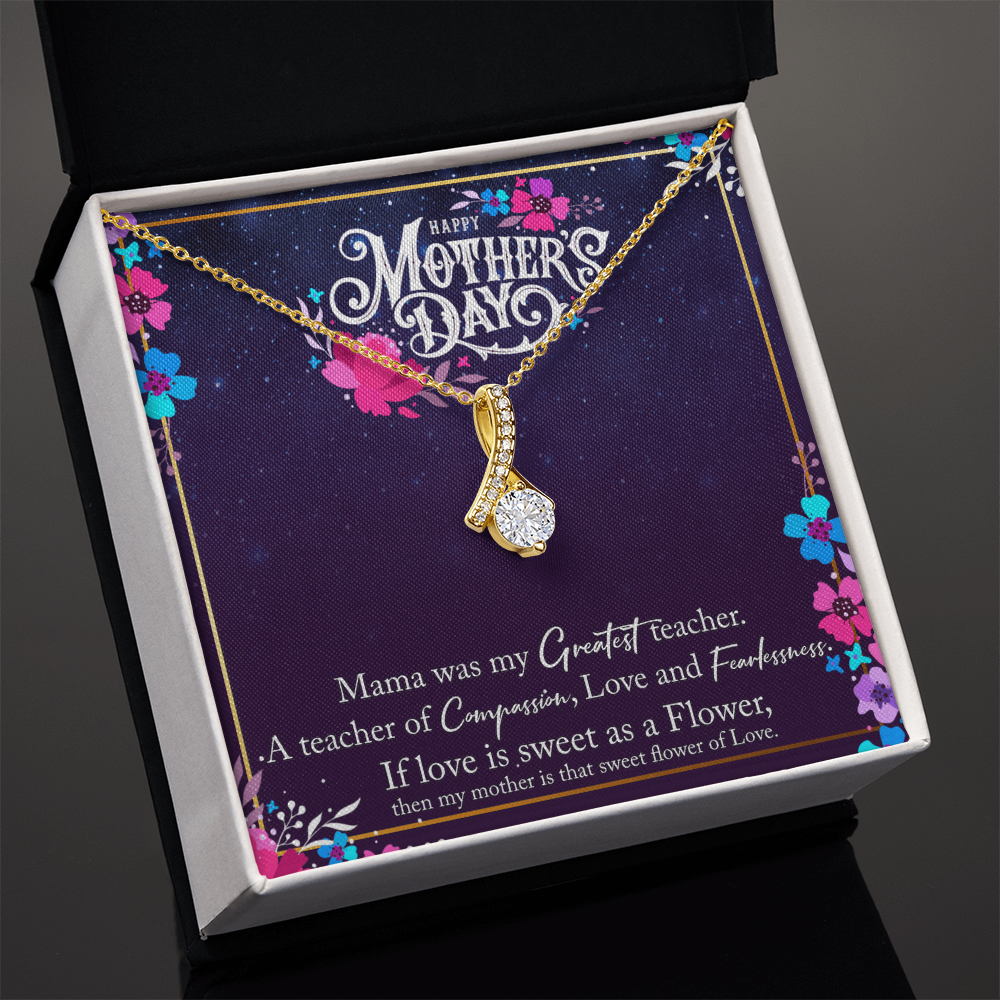 Best Gifts 305-Happy Mother’s Day Necklace – 14k White Gold or 18k Yellow Gold Finish with Heart Pendant