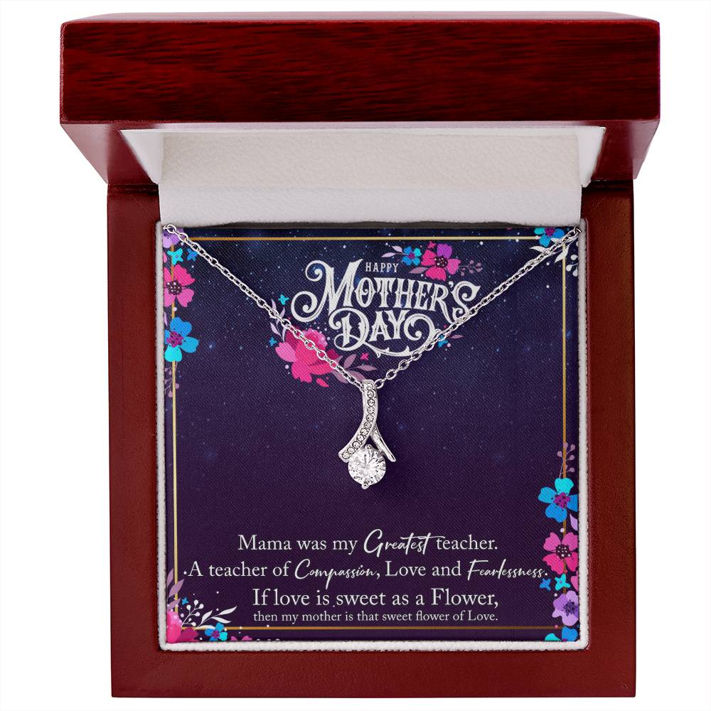 Best Gifts 305-Happy Mother’s Day Necklace – 14k White Gold or 18k Yellow Gold Finish with Heart Pendant