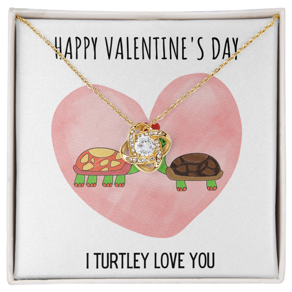 Best Gifts 305-I TURTLEY LOVE YOU Valentine’s Day Necklace with Love Knot Pendant for Her
