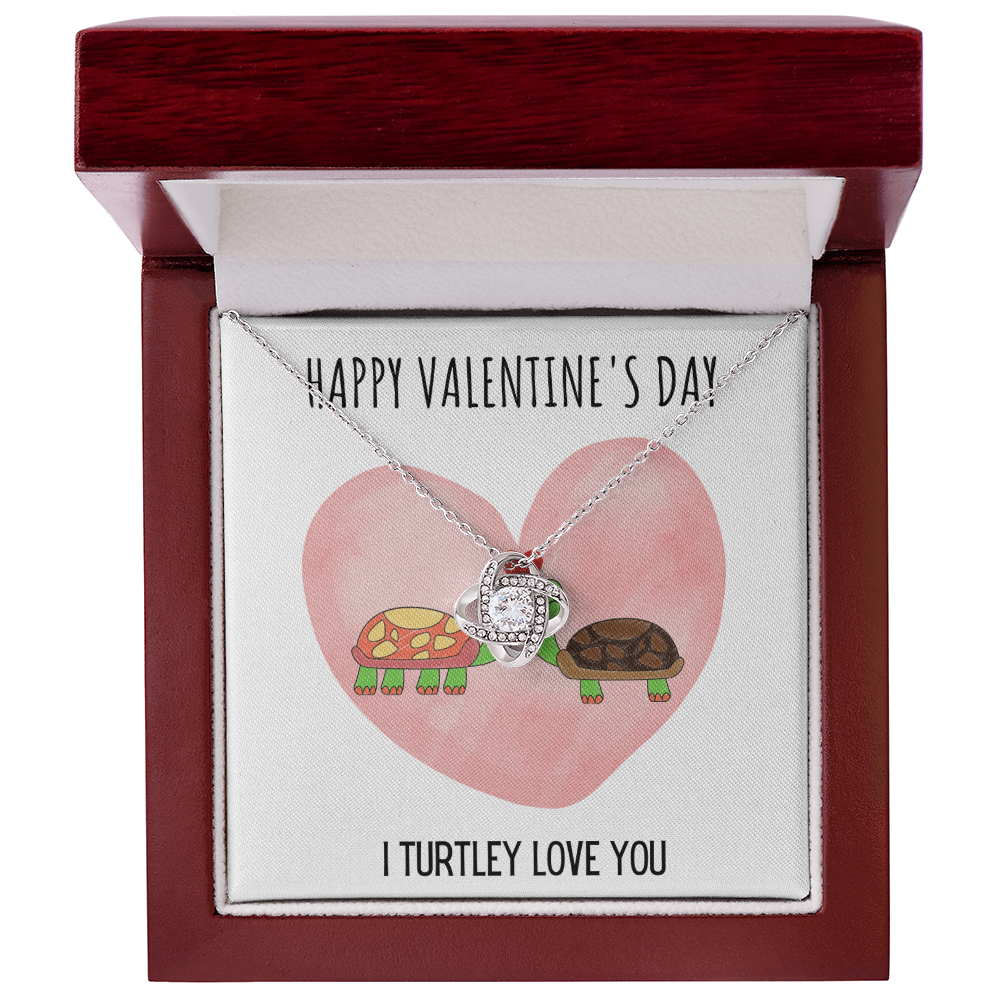 Best Gifts 305-I TURTLEY LOVE YOU Valentine’s Day Necklace with Love Knot Pendant for Her