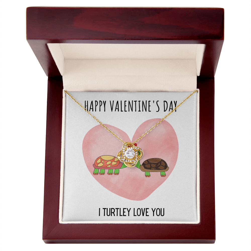 Best Gifts 305-I TURTLEY LOVE YOU Valentine’s Day Necklace with Love Knot Pendant for Her