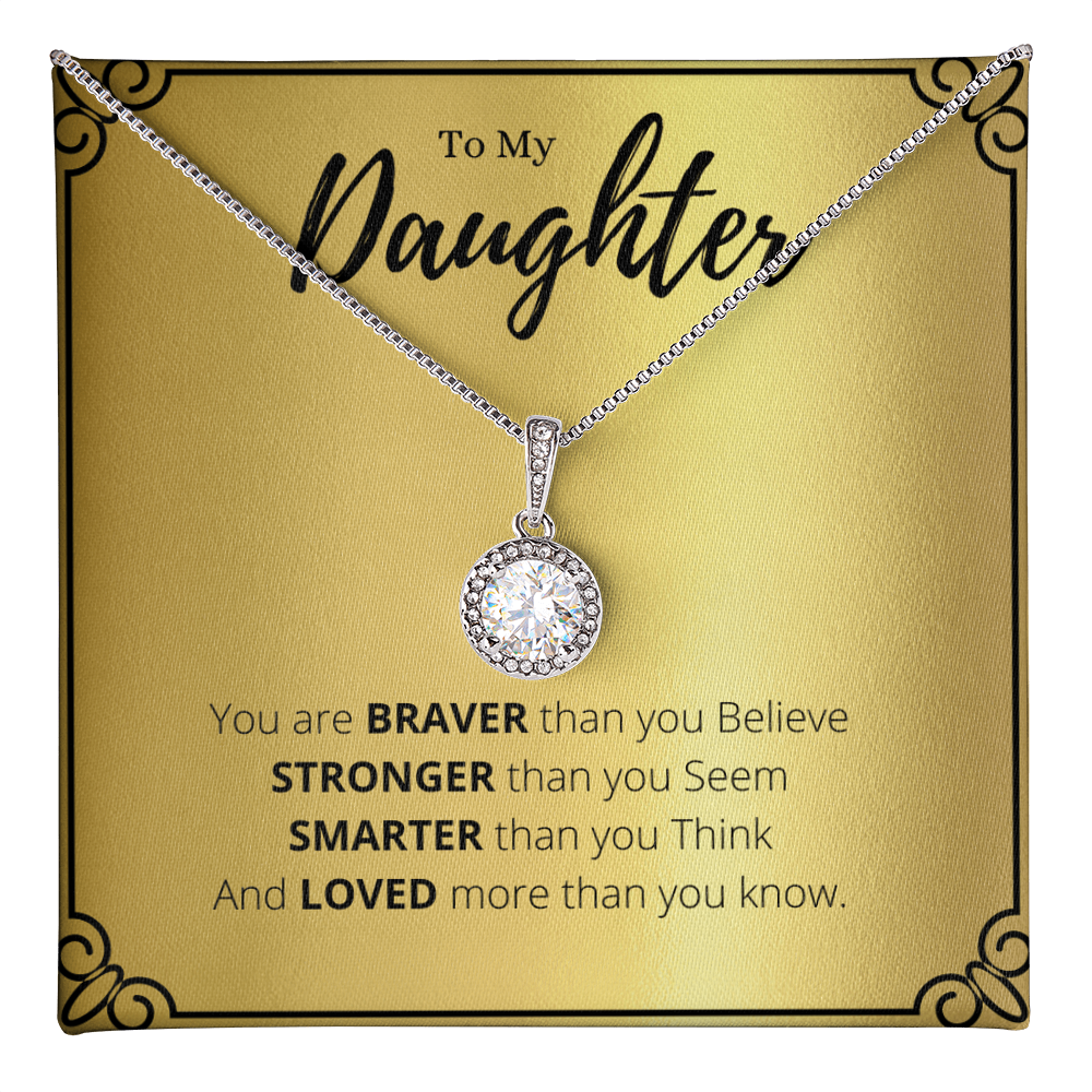 Best Gifts 305-Inspirational To My Daughter Necklace Gift from Parents