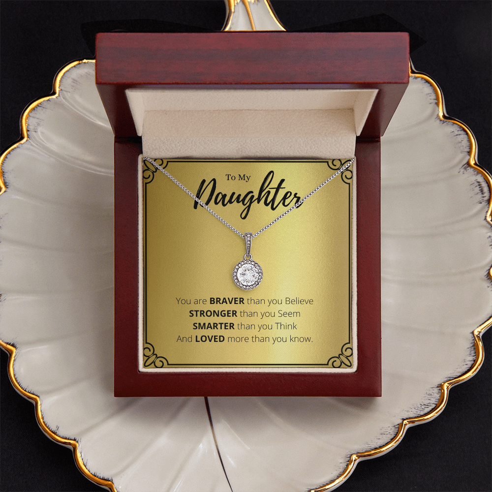 Best Gifts 305-Inspirational To My Daughter Necklace Gift from Parents