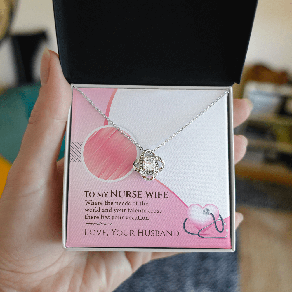 Best Gifts 305-Love Knot Necklace for Nurse Wife - Perfect Gift from Husband