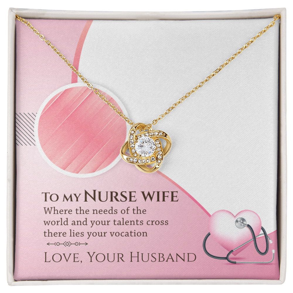 Best Gifts 305-Love Knot Necklace for Nurse Wife - Perfect Gift from Husband