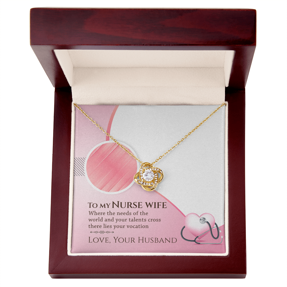Best Gifts 305-Love Knot Necklace for Nurse Wife - Perfect Gift from Husband