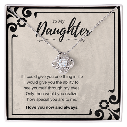 Best Gifts 305-Meaningful Gift for Daughter Love Knot Necklace