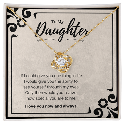 Best Gifts 305-Meaningful Gift for Daughter Love Knot Necklace
