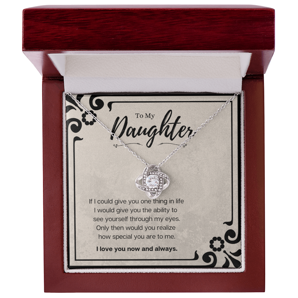Best Gifts 305-Meaningful Gift for Daughter Love Knot Necklace