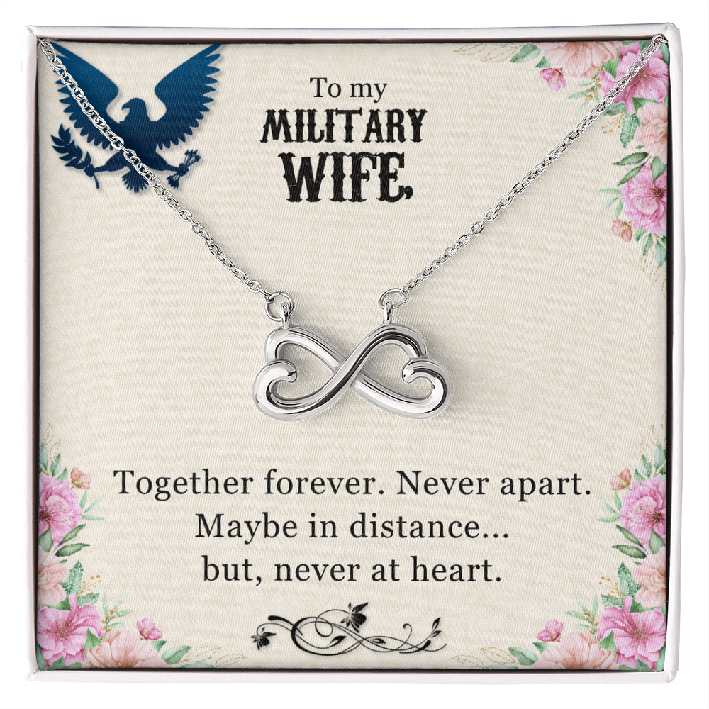 Best Gifts 305-Military Wife Endless Love Infinity Necklace Gift for Her