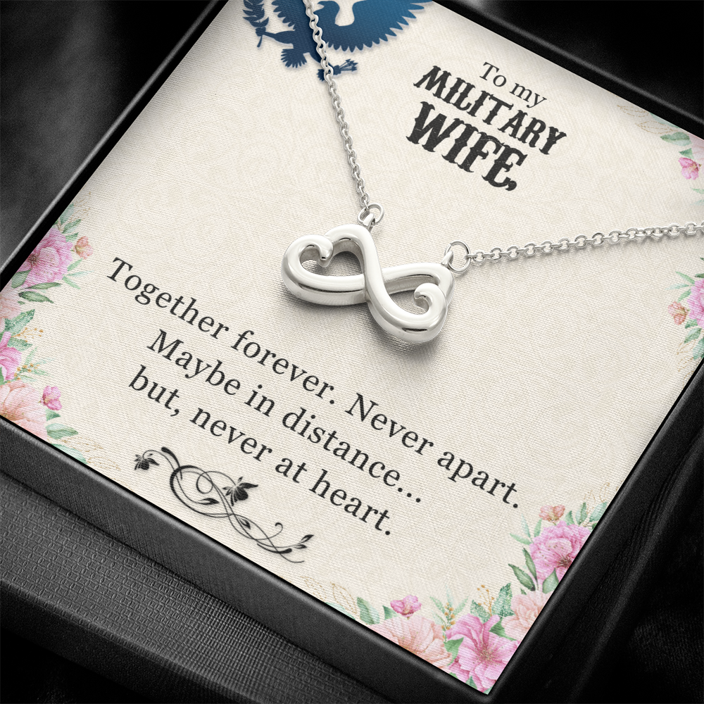 Best Gifts 305-Military Wife Endless Love Infinity Necklace Gift for Her