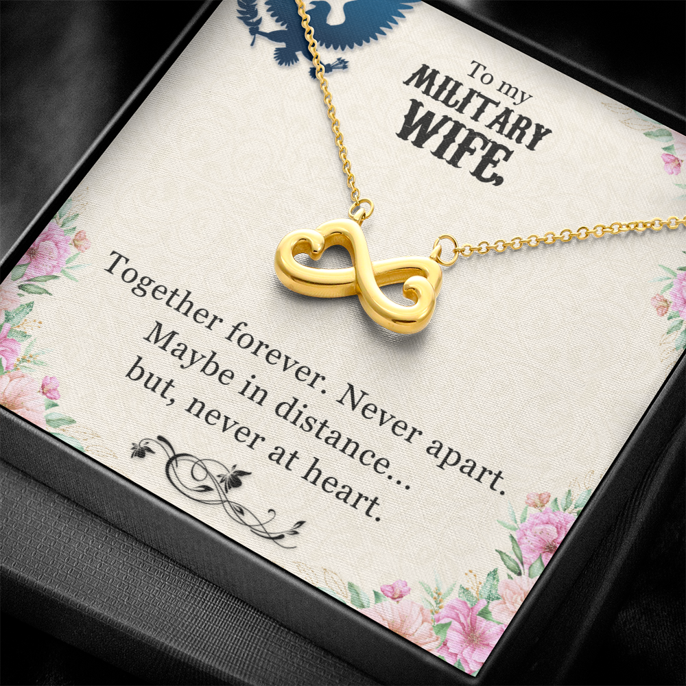 Best Gifts 305-Military Wife Endless Love Infinity Necklace Gift for Her