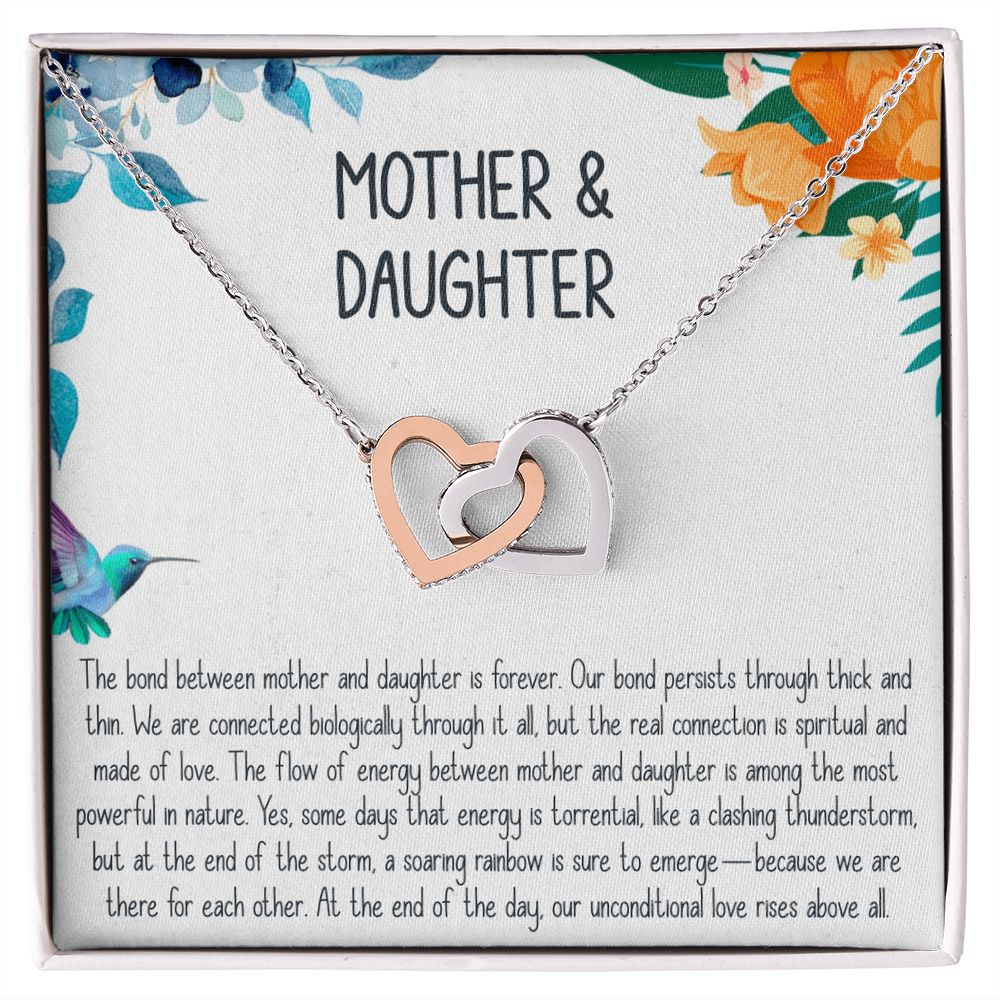 Best Gifts 305-Mother Daughter Interlocking Hearts Necklace Gift