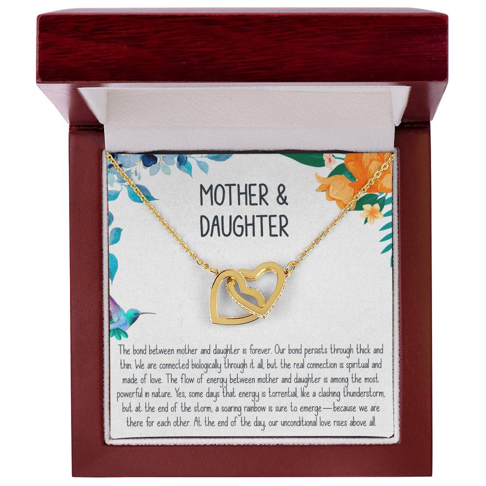 Best Gifts 305-Mother Daughter Interlocking Hearts Necklace Gift