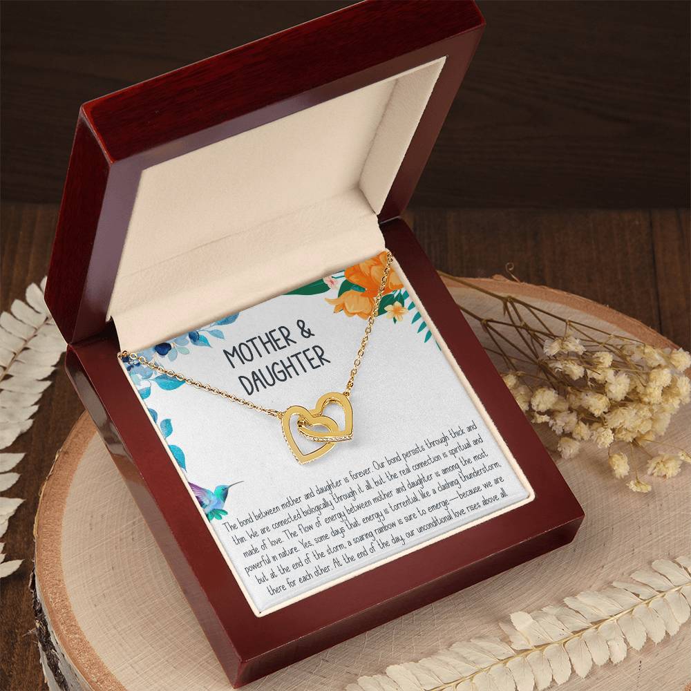 Best Gifts 305-Mother Daughter Interlocking Hearts Necklace Gift