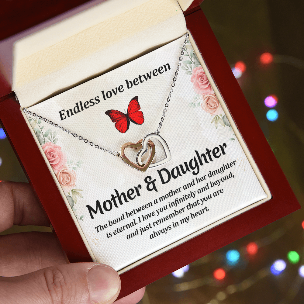 Best Gifts 305-Mother Daughter Necklace – Heart Jewelry Gift
