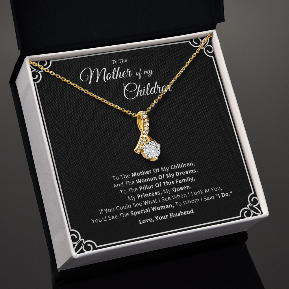 Best Gifts 305-Mother of My Children Heart Pendant Necklace