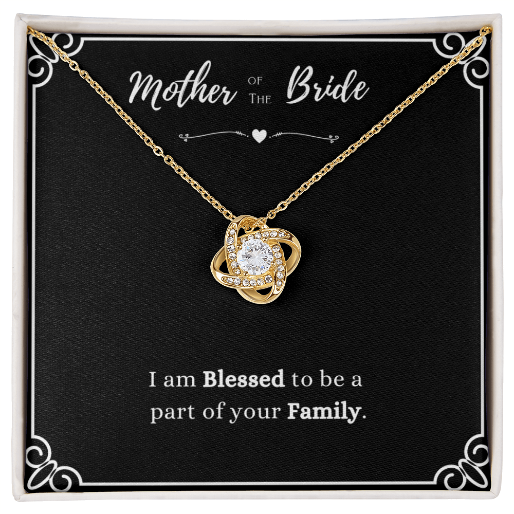 Best Gifts 305-Mother of the Bride Love Knot Necklace with Cubic Zirconia